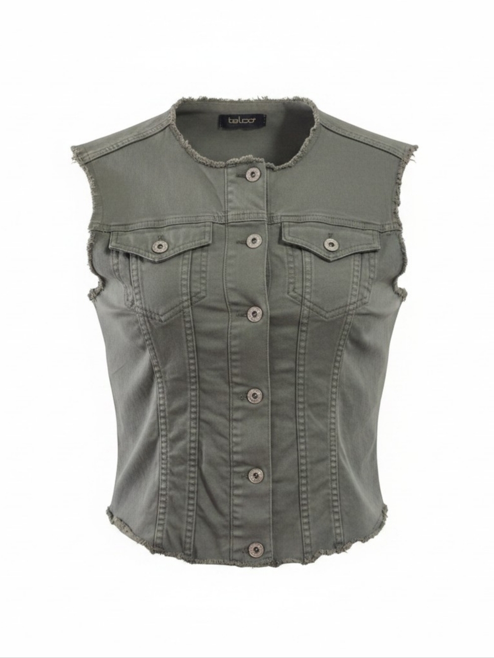 Talco Italia Khaki Utility Vest Size Small NWOT